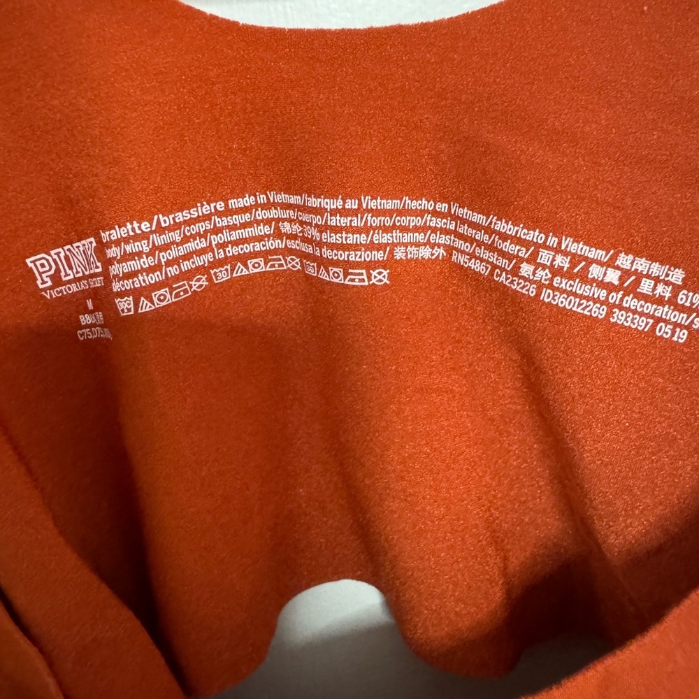 PINK Rust Red Sports Bra - Picture 3 of 6